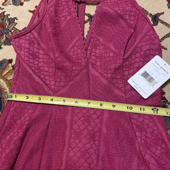 New Free People Fuschia Grape Wine Color Size 2  Cocktail Party Dress - Picture 6 of 8